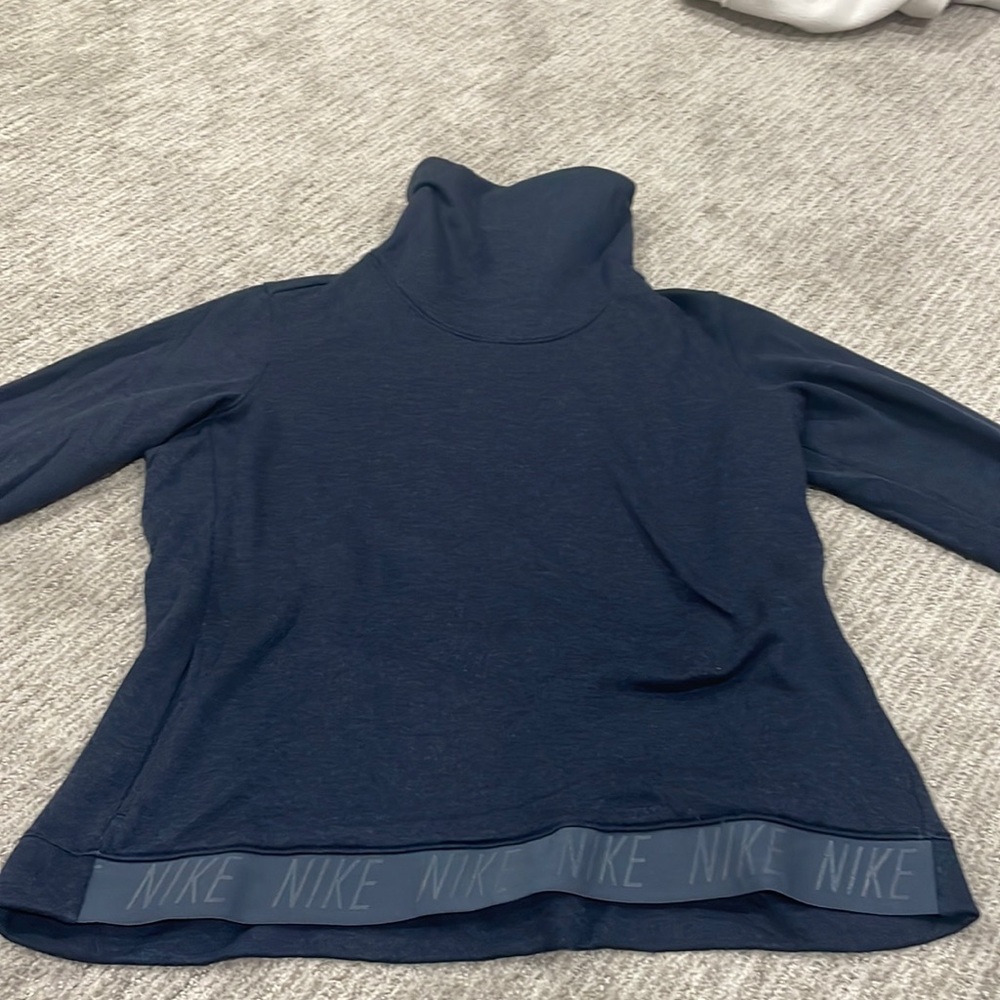 Size L Woman’s Navy Blue Turtleneck Sweatshirt
